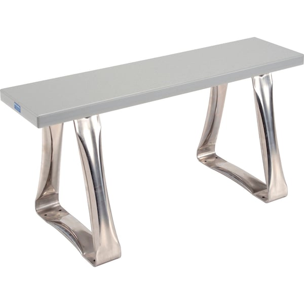 Global Industrial Locker Room Bench, Plastic Top with Trapezoid Legs, 36inW x 9-1/2inD x 17inH 493713 - main